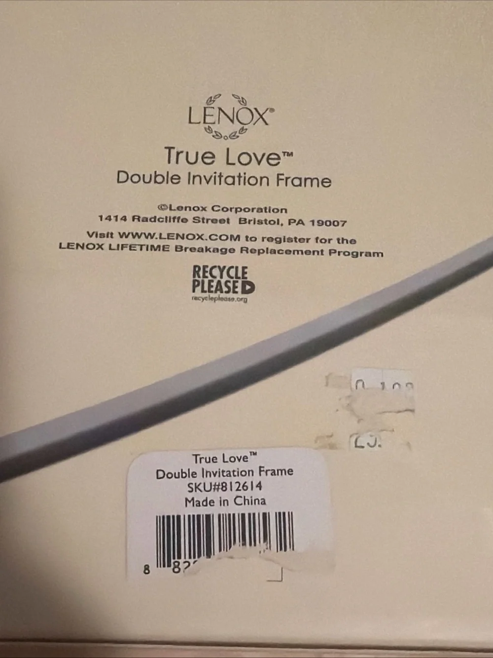 Lenox True Love Double Invitation Frame -  Silver